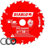 5-1/2 in. x 18-Tooth Fast Framing Saw Blade with Bushings - Super Arbor