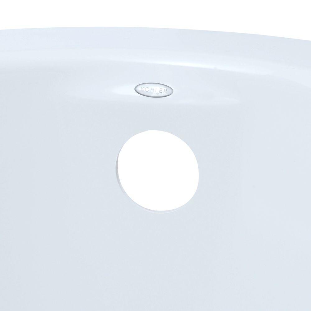 Sunward 5 ft. Reversible Drain Acrylic Soaking Tub in White - Super Arbor