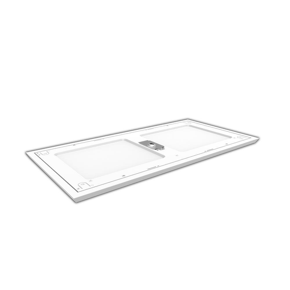 1 ft. x 2 ft. White Integrated LED Flat Light Surface Mount