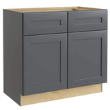 Home Decorators Collection Newport 33 in. W x 21 in. D x 34.5 in. H Assembled Plywood Sink Base Bath Cabinet in Deep Onyx with Soft Close
