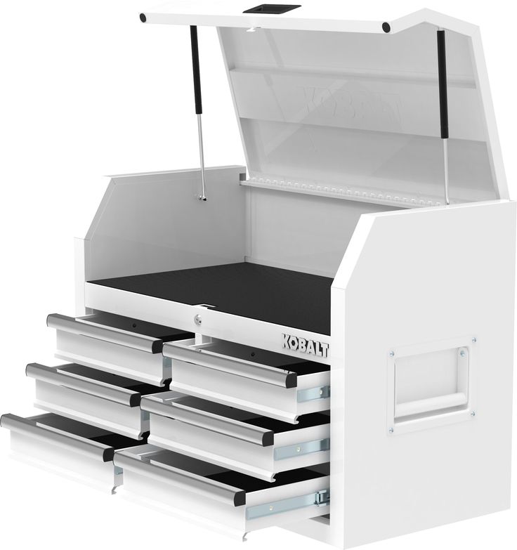 Kobalt 36-in W x 18-in H 6-Drawer Steel Tool Chest (White)