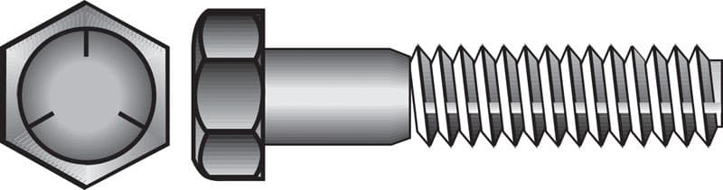 Hillman 1/4 in. Diameter x 1-1/2 in. Length Heat-Treated Zinc Steel Hex Head Cap Screw, 100-Pack