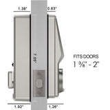 Secure Plus Satin Nickel Single-Cylinder Alarmed Deadbolt Lock with Smart Keypad, Bluetooth and 3D Fingerprint - Super Arbor