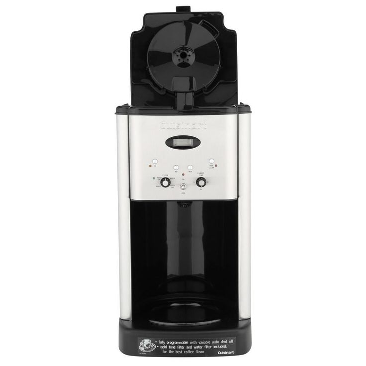 Brew Central 12-Cup Stainless Steel Drip Coffee Maker with Glass Carafe