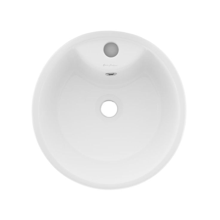 Swiss Madison Monaco Circular Basin Pedestal Sink in Glossy White