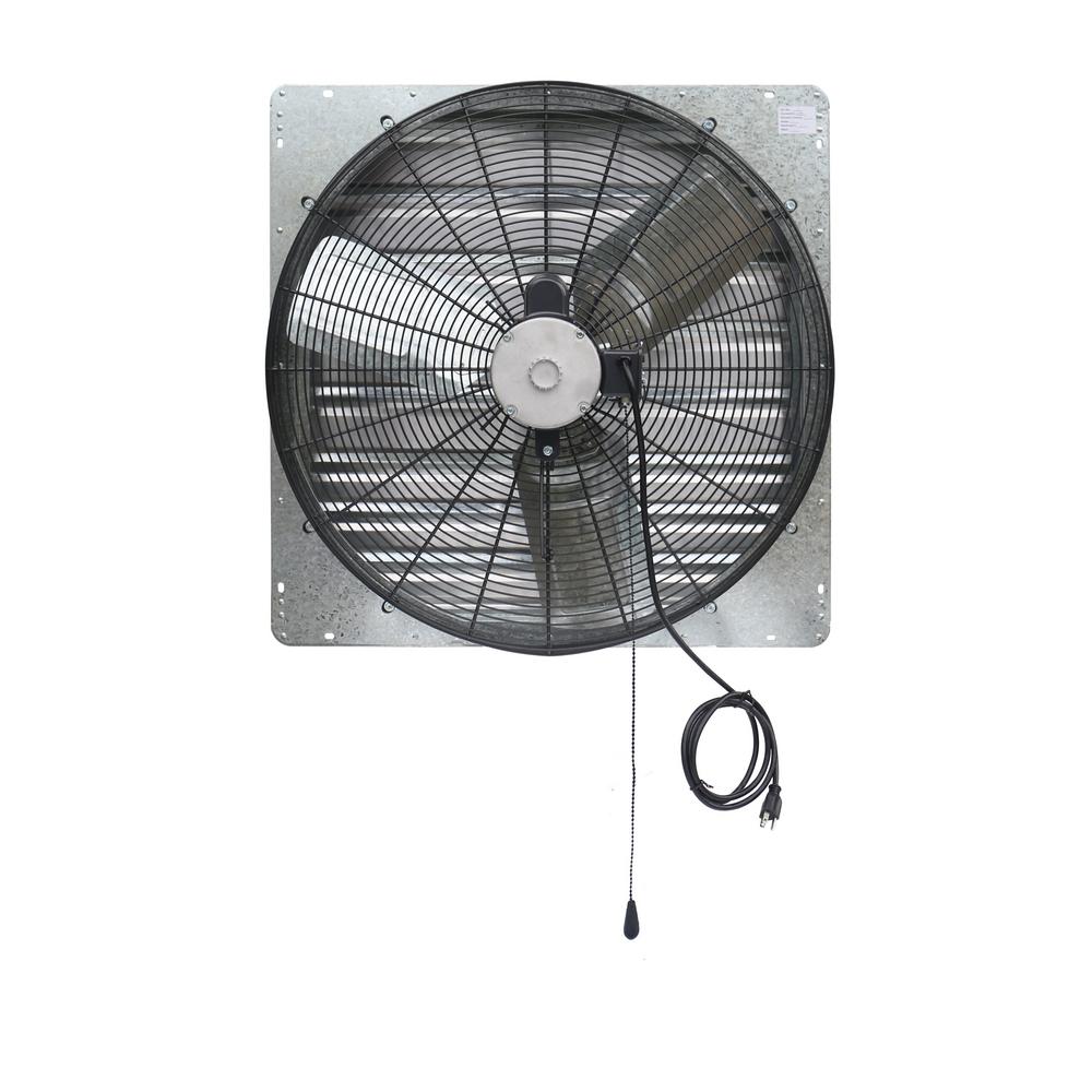 5088 CFM Silver Electric Powered Gable Mount Shutter Fan/Vent - Super Arbor