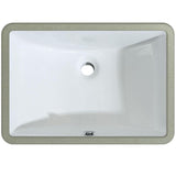 LUXIER 21 in. x 14-3/4 in. Rectangular Ceramic Undermount Bathroom Sink in White with Overflow