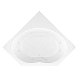Carnelian 5 ft. Center Drain Whirlpool Tub in White - Super Arbor