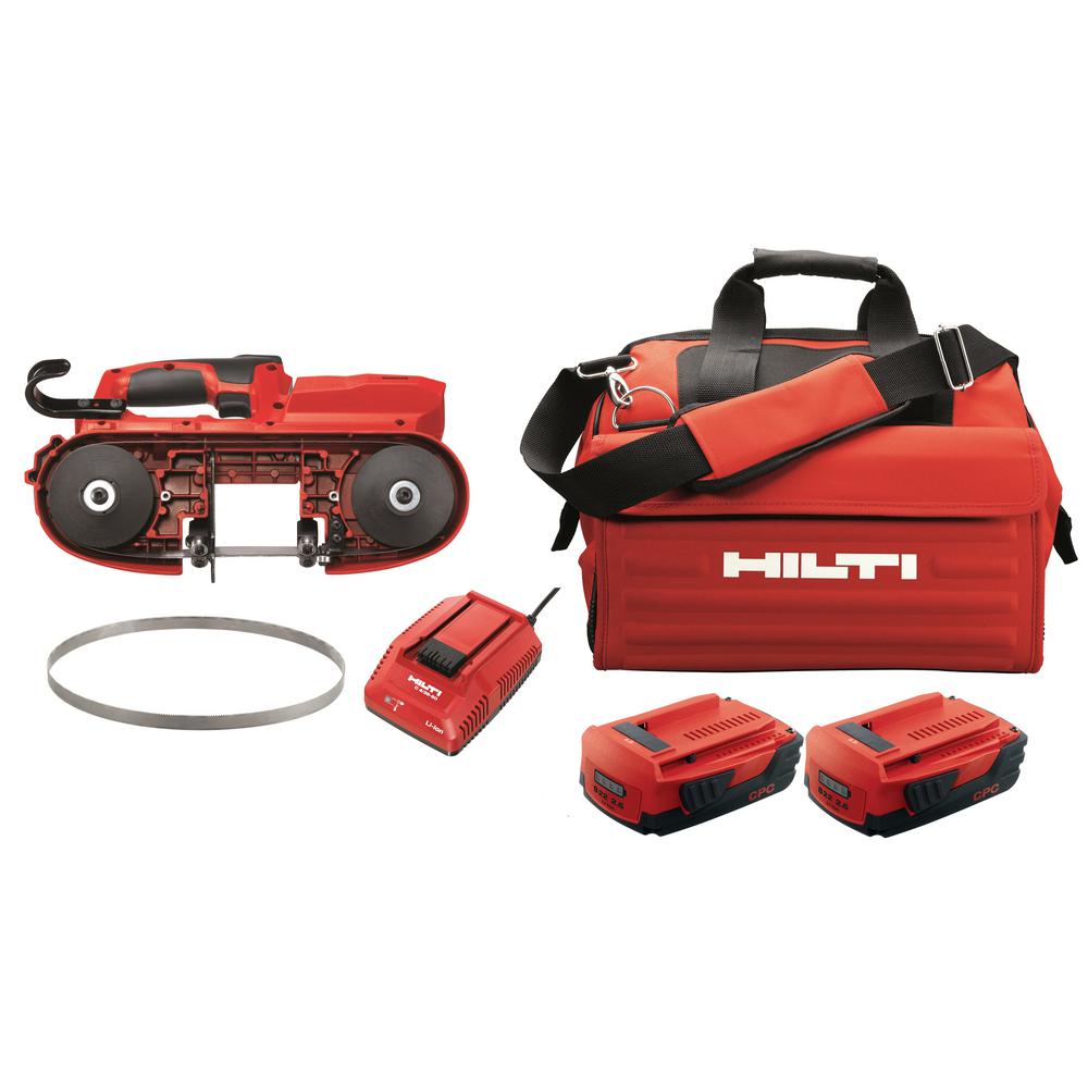 22-Volt SB 4-A22 Cordless Band Saw Kit Includes 3-Pack of 14 TPI / 18 TPI Teeth Blades, Battery, Charger and Tool Bag - Super Arbor