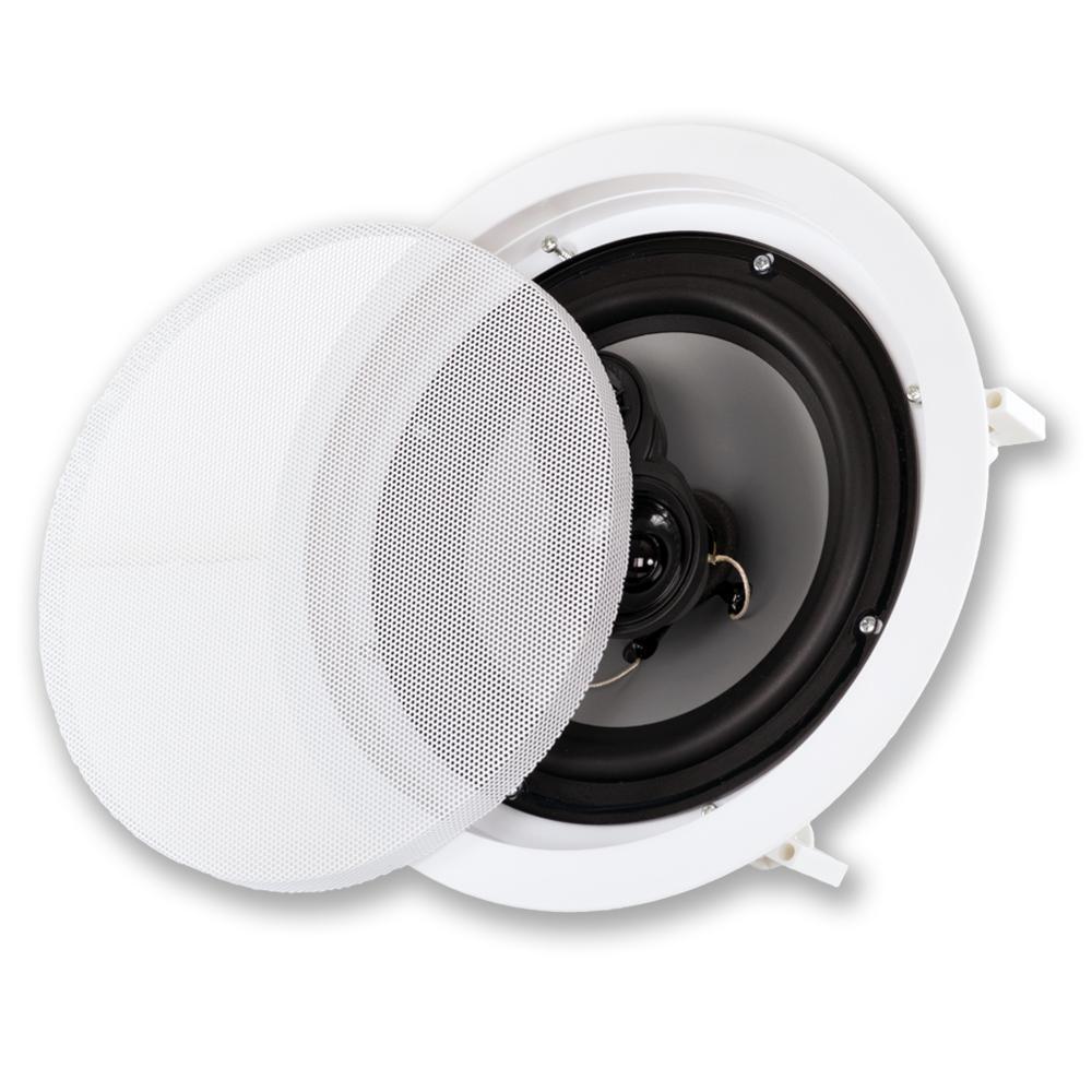 In-Ceiling 8 in. Speaker Pair 3 Way Home Theater Speakers - Super Arbor