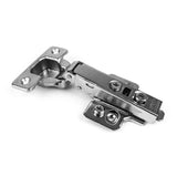 110-Degree 35 mm Full Overlay Soft Close Frameless Cabinet Hinges with Installation Screws (1-Pair)