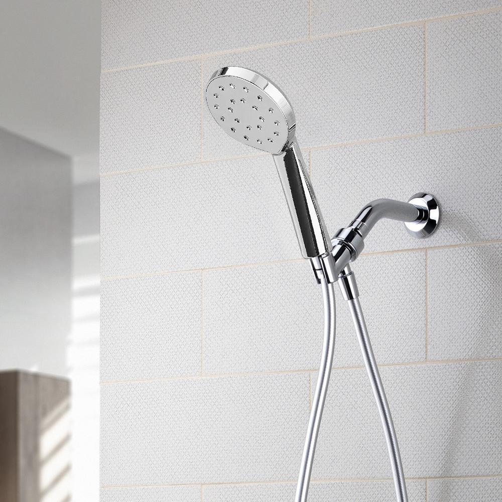 Kiri 1-Spray 6 in. Single Wall Mount Handheld Shower Head in Chrome - Super Arbor