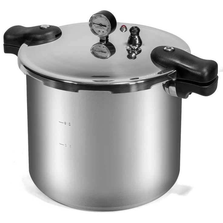 22 qt. Aluminum Pressure Cooker With Built-in Pressure Dial Gauge