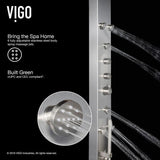 Dilana 66.875 in. 6-Jet High Pressure Shower Panel System with Adjustable Handheld Dual Shower in Stainless Steel