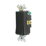 15 Amp Decora Plus Commercial Grade Single Pole Rocker Switch, Black - Super Arbor