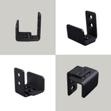 1.43 in. Black Steel U Shape Heavy-Duty Sliding Barn Door Floor Guide Hardware (Model 4) - Super Arbor