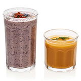 Able 8-Piece Clear Glass Drinkware Set with Lids