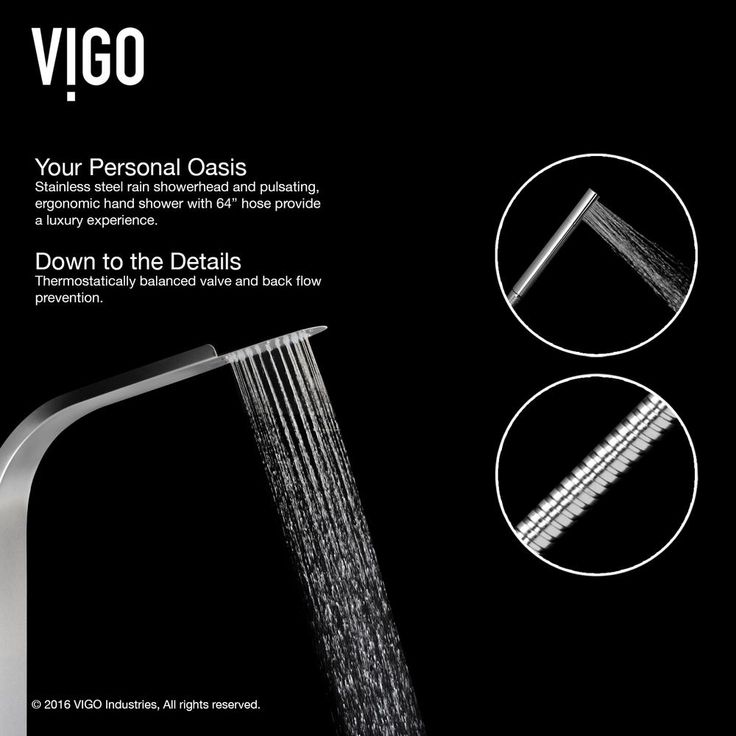 Brielle 70.5 in. 6-Jet High Pressure Shower Panel System with Rainhead Fixed Handheld Dual Shower in Stainless Steel