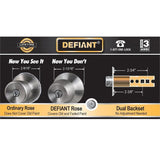 Castle Aged Bronze Electronic Single Cylinder Deadbolt with Naples Passage Lever Combo Pack