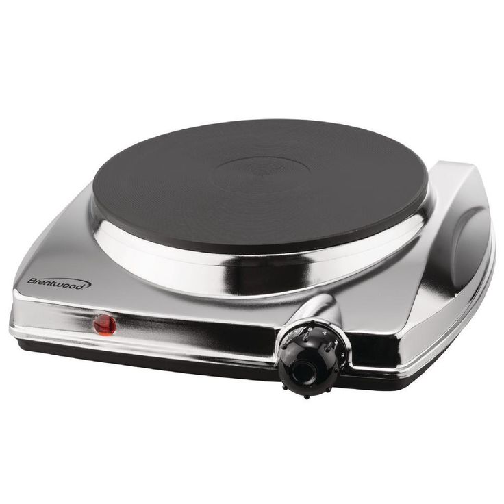 1000W Single Burner 10 in. Silver Electric Hot Plate
