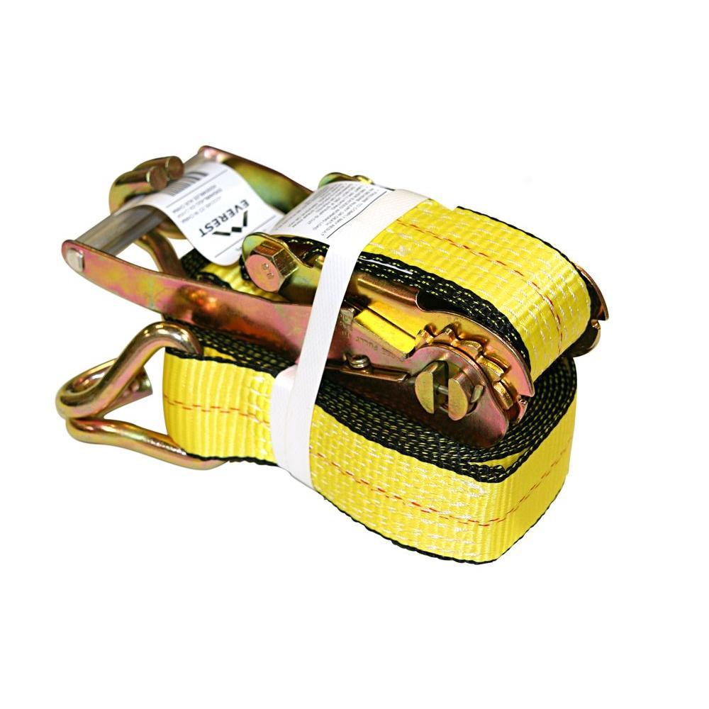 2 in. x 27 ft. Heavy-Duty Ratchet Tie-Down Trailer Strap (10,000 lbs.) - Super Arbor