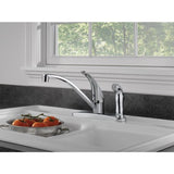 Peerless Choice Chrome 1-Handle Deck-Mount Low-Arc Handle Kitchen Faucet