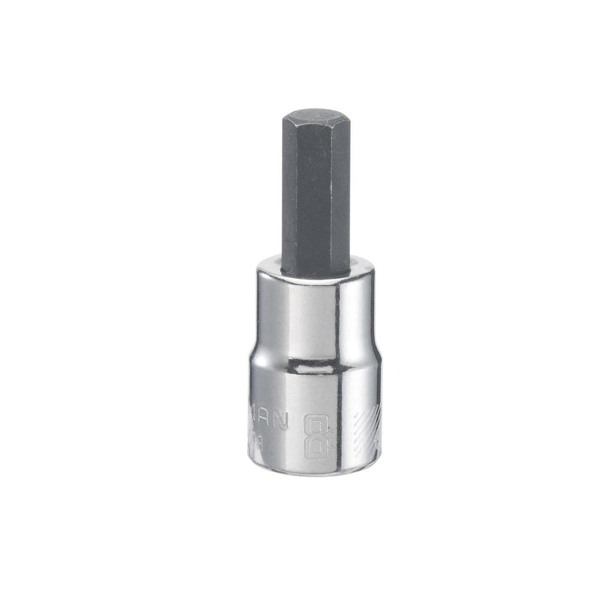 Craftsman 8mm Hex Bit Socket, 3/8 in. Drive, 6 Point, Polished Chrome