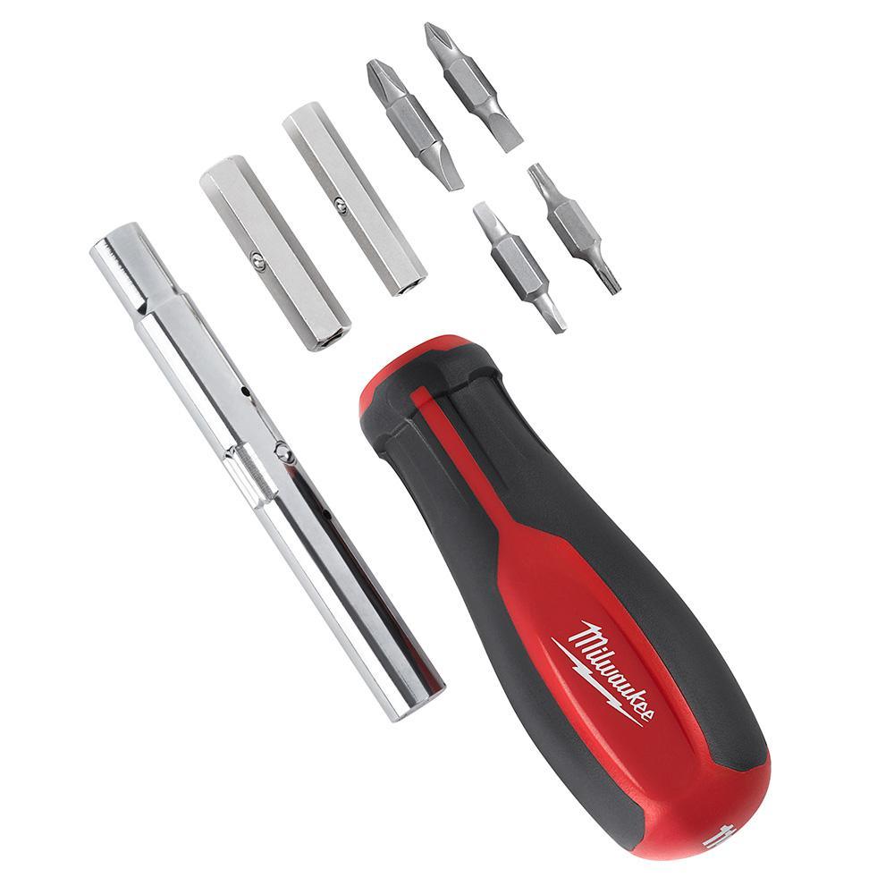 10 in. PACKOUT Tote with 11-in-1 Multi-Tip Screwdriver with Square Drive Bits - Super Arbor