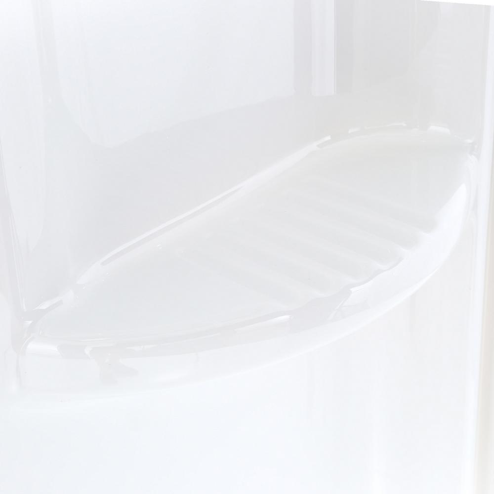 Ovation 30 in. x 48 in. 3-piece Direct-to-Stud Shower Wall in Arctic White - Super Arbor