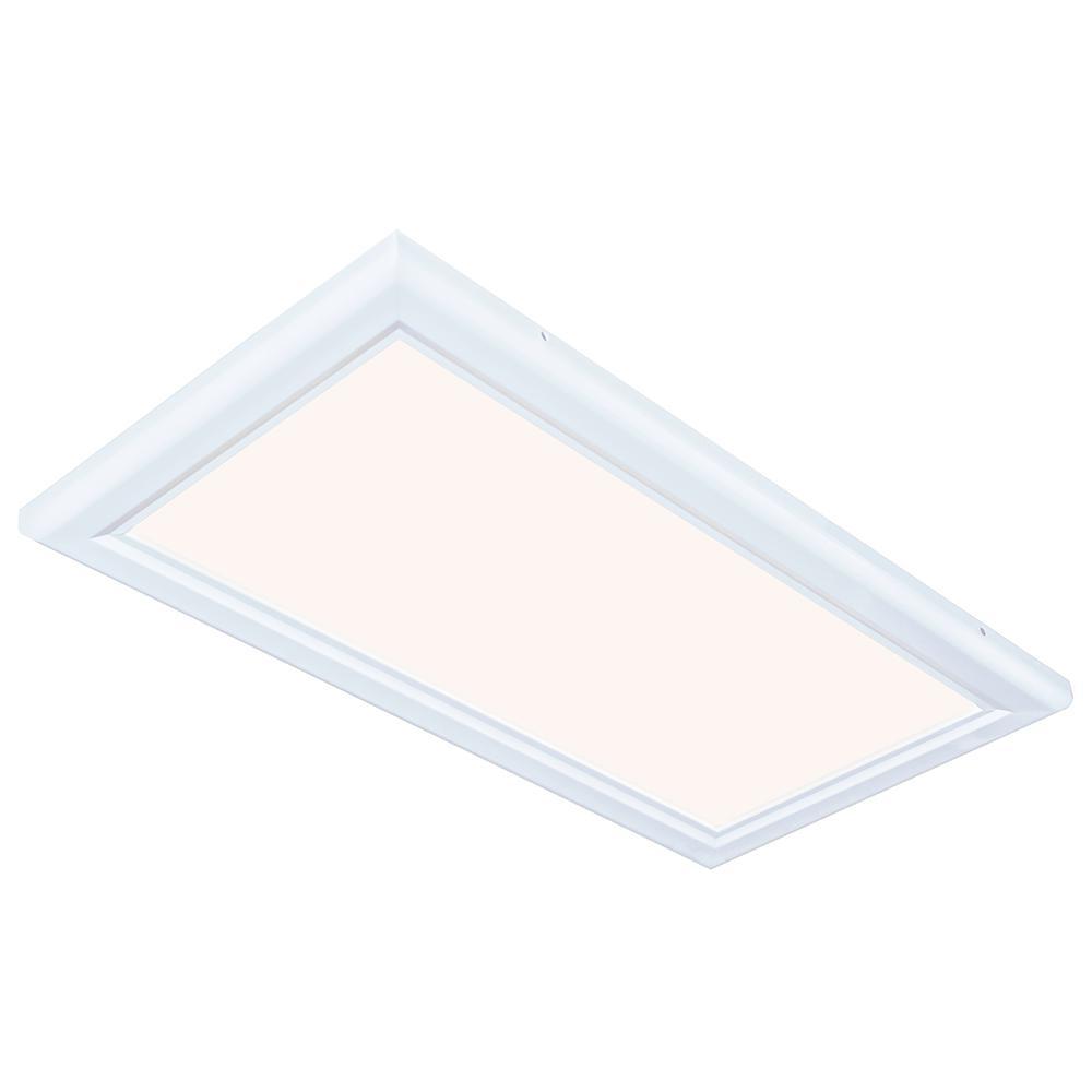 1 ft. x 2 ft. White Dimmable Edge-Lit 22-Watt 3000K Integrated LED Flat Panel Flushmount