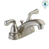 Foundations 4 in. Centerset 2-Handle Bathroom Faucet in Brushed Nickel - Super Arbor