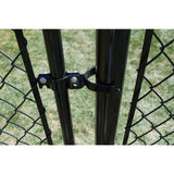 Everbilt 2-3/8 in. Chain Link Fence Black Walk-Through Gate Hardware Set