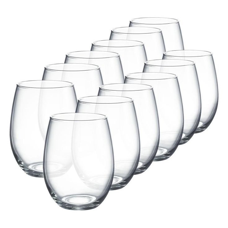 Cachet 15 oz. Stemless Wine Party Pack (Set of 12)