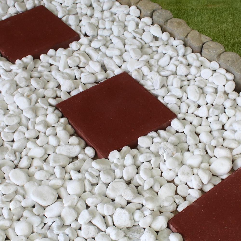 Rain Forest 1 in. to 2 in., 20 lb. Medium Snow White Pebbles - Super Arbor