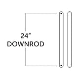 24 in. Black Extension Downrod for 11 ft. Ceilings