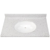 31 in. x 22 in. Stone Effects Vanity Top in Cascade with White Sink - Super Arbor