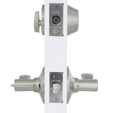 Naples Satin Nickel Entry Lever and Single Cylinder Deadbolt Combo Pack - Super Arbor
