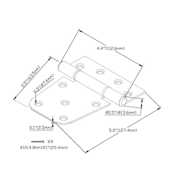Everbilt 3-1/2 in. Galvanized Gate Tee Hinge