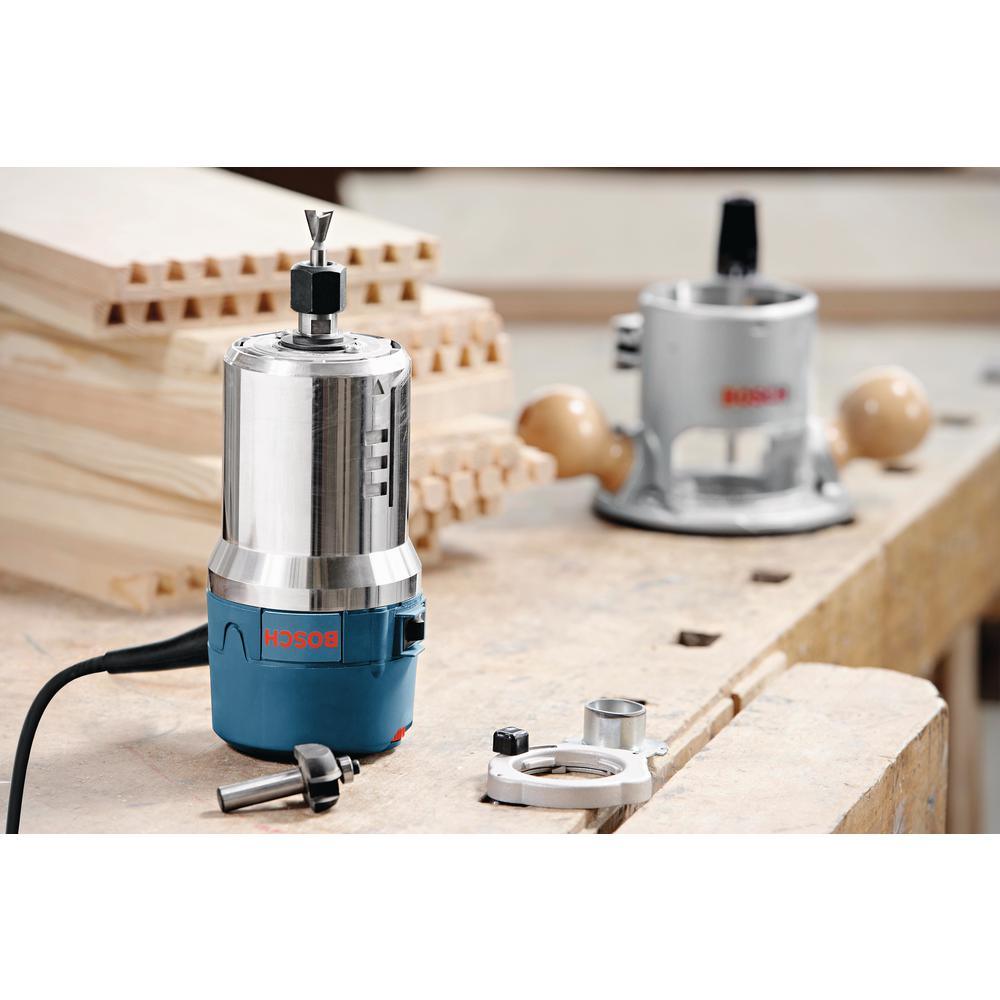 11 Amp Corded 1-5/16 in. Single-Speed Fixed-Base Router Kit (6 Accessories) - Super Arbor