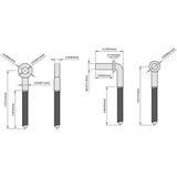 Everbilt 4 in. Black Hook & Eye Hinge (2-Pack)