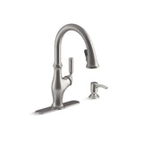 Worth Single-Handle Pull-Down Sprayer Kitchen Faucet in Oil Rubbed Bronze - Super Arbor