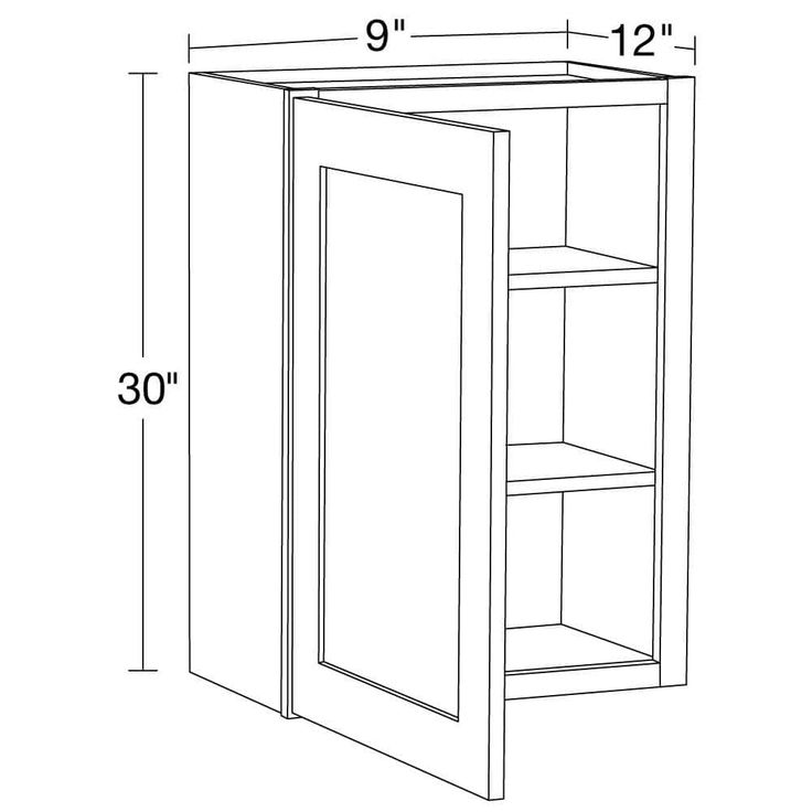 Home Decorators Collection Newport 9 in. W x 12 in. D x 30 in. H Assembled Plywood Wall Kitchen Cabinet in Blended Cream with Soft Close