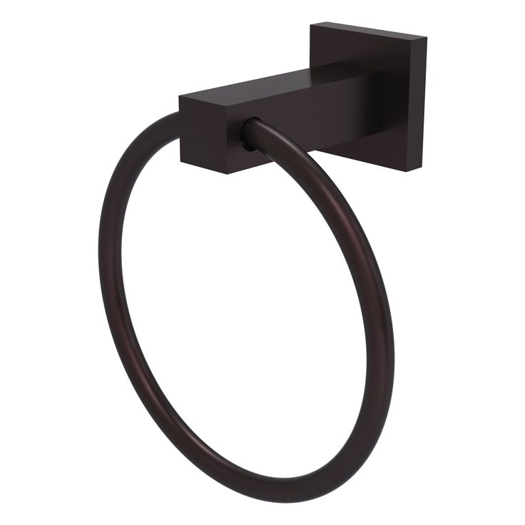 Allied Brass Montero Matte Black Wall Mount Towel Ring
