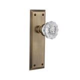 New York Plate 2-3/8 in. Backset Oil-Rubbed Bronze Privacy Bed/Bath Crystal Glass Door Knob - Super Arbor
