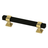 Wrapped Square 3 in. (76mm) Center-to-Center Satin Nickel Drawer Pull - Super Arbor