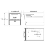 Oasis Eclipse Rubbed Bronze Post Mount Locking Parcel Mailbox with Silver Flag - Super Arbor