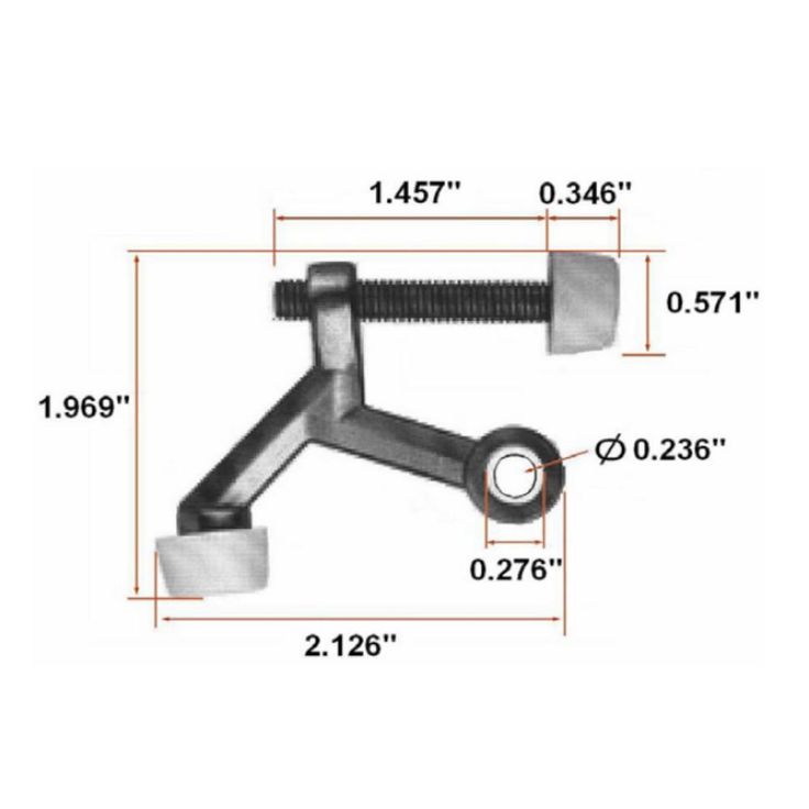 2-1/8 in. x 1-3/4 in. Satin Nickel Standard Hinge Pin Door Stop Value Pack (10 per Pack)