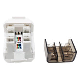 CAT 6A Punch Down Keystone in Jack/White (10-Pack) - Super Arbor