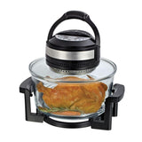 1300 W Black Convection Countertop Oven with Built-In Timer