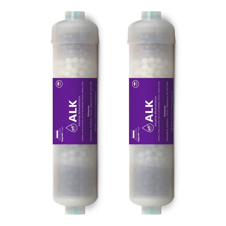 Express Water – 2 Pack Alkaline Filter Replacement – Mineral, Antioxidant, pH+ – Under Sink Reverse Osmosis System